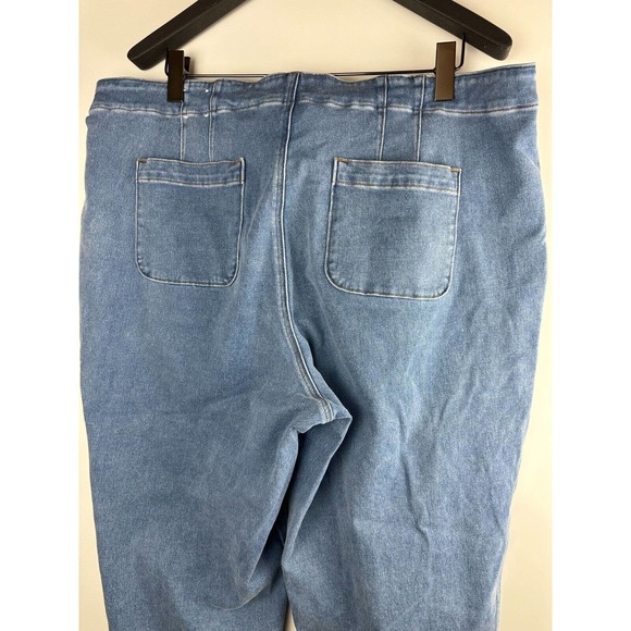 Talbots Sailor Jeans Light Mystic Wash Crop Denim Trouser Women's Plus Size 22W - Picture 5 of 8